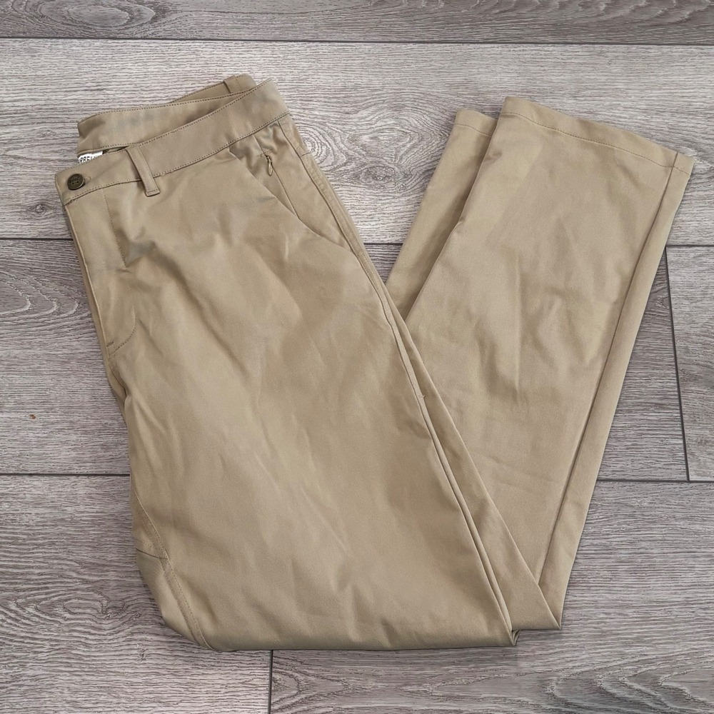 Barbell Apparel Anything Chinos Mens 32 Khaki Tan Straight Leg Performance